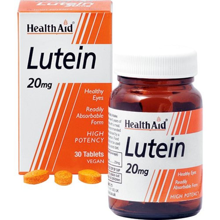HealthAid Luteina 20mg Integratore per la Vista in Compresse, 30 pz