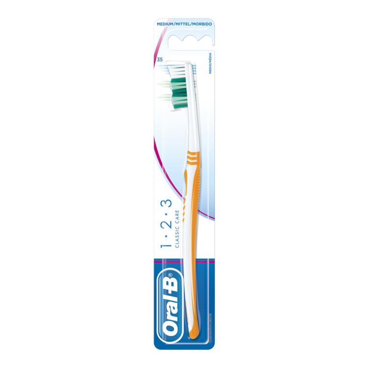 Oral-B Classic Care 1 2 3 Spazzolino Manuale Medio Setole Ondulate 3 Pezzi