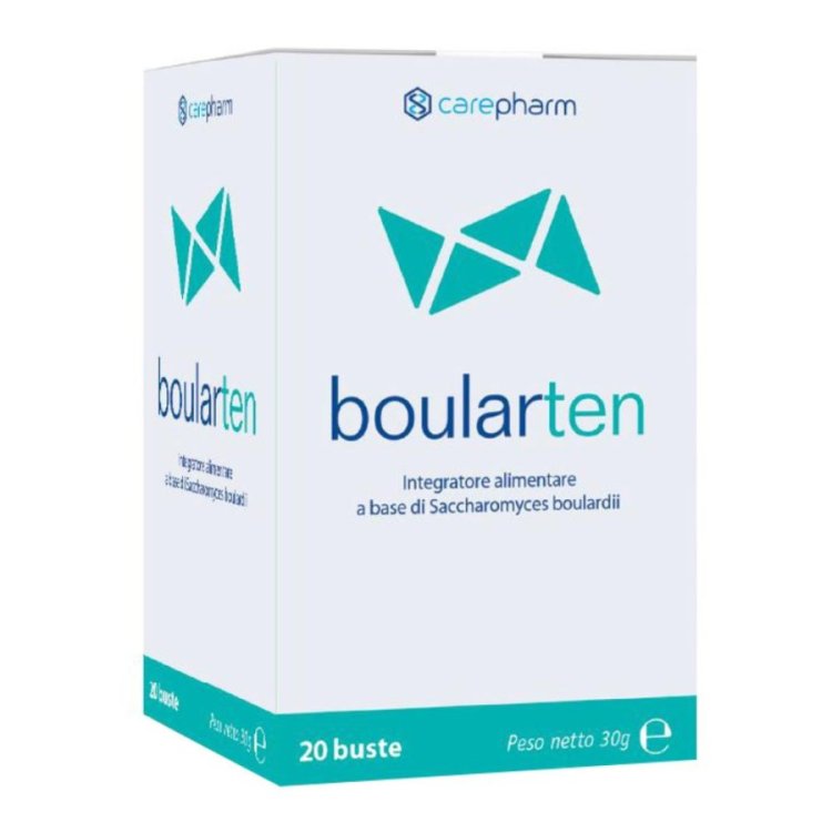 Carepharm Boularten Integratore per Equilibrio Intestinale con Saccharomyces Boulardii 20 Stick