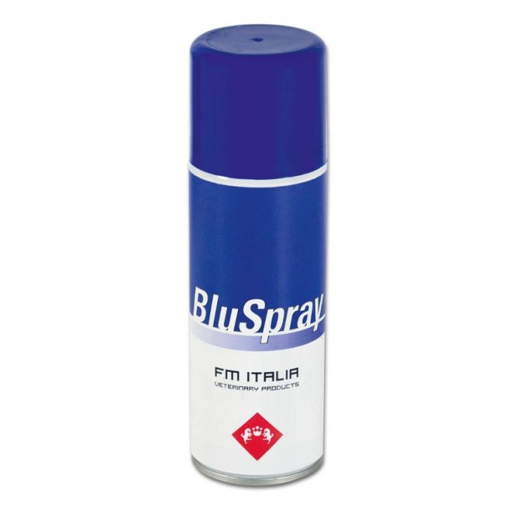 Fm Italia Group Bluspray Spray con Oli di Origano per Cute di Animali 200ml
