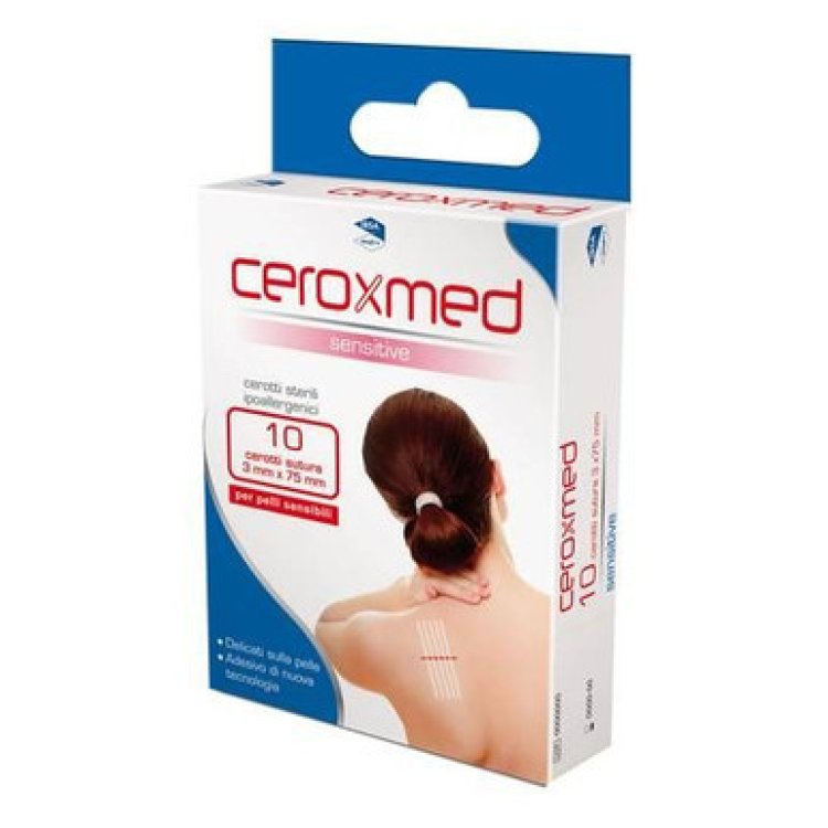 Ceroxmed Cerotto Sutura Sterile Ipoallergenico per Pelli Sensibili 3x75mm