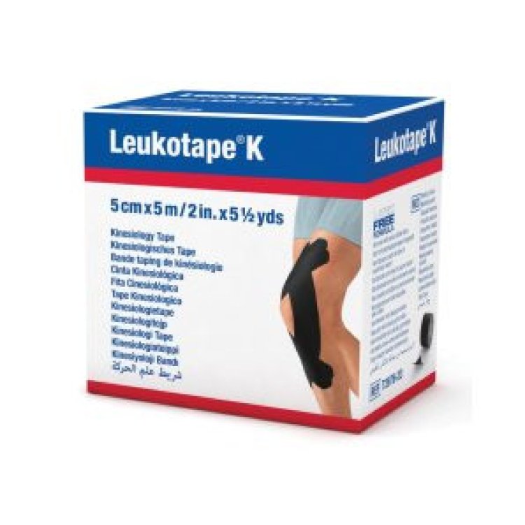 Leukotape K Nastro Taping Fisioterapico Nero 5 cm x 5 m