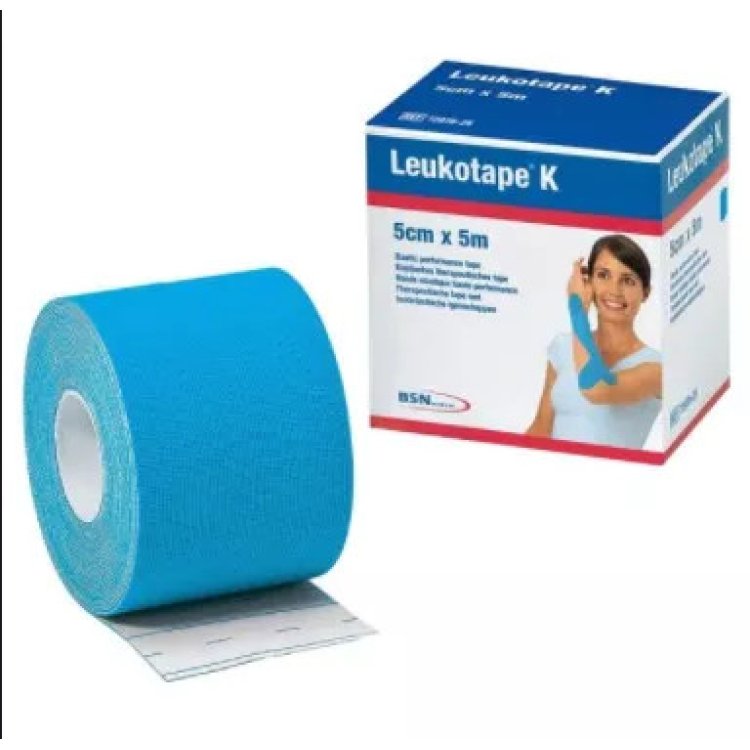 Leukotape Benda Adesiva Fisioterapica Azzurra 5x500 cm