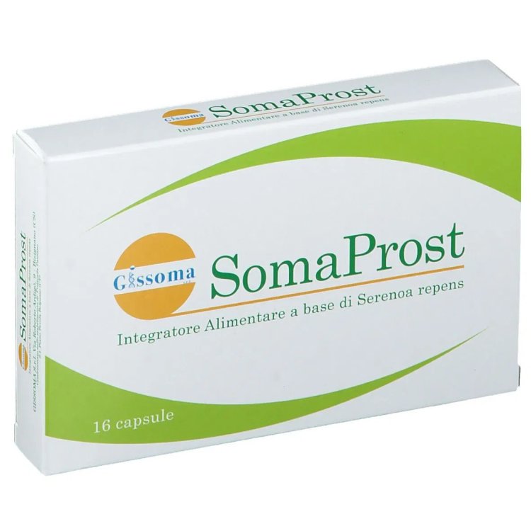 Gissoma Somaprost Integratore per la Prostata Senza Glutine Lattosio 16 Capsule
