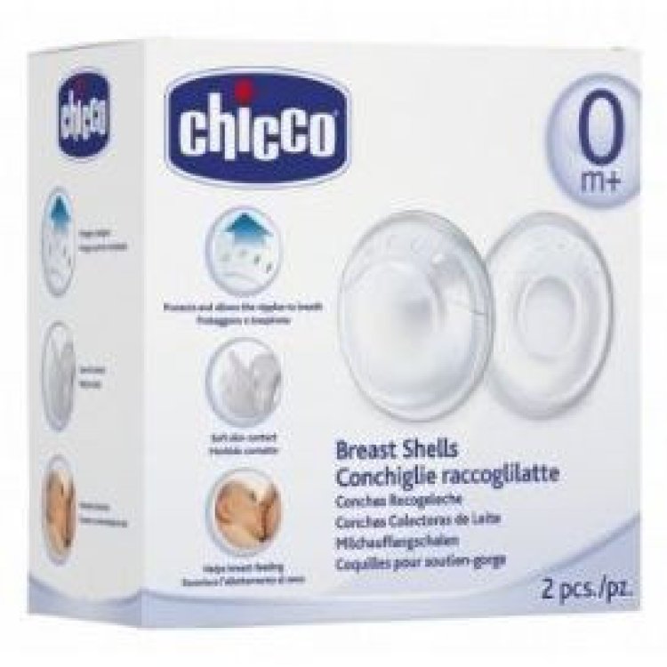 Chicco Conchiglie Raccoglilatte Supporto Allattamento 2 Pezzi