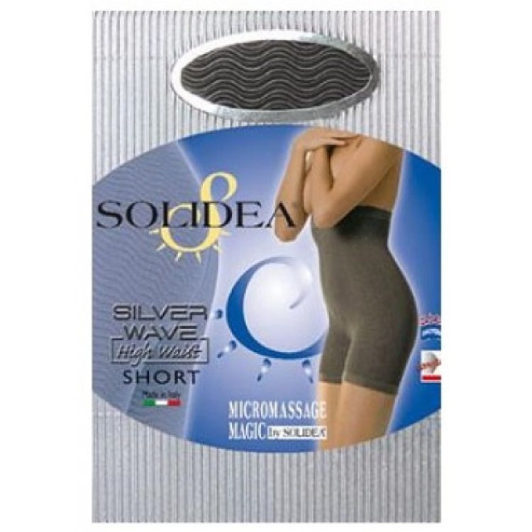 Solidea Silver Wave Pantaloncino Vita Alta Compressivo Nero