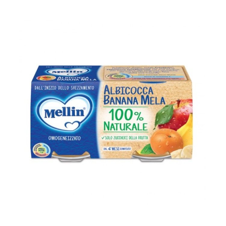 Mellin Omogeneizzato Albicocca Banana Mela Infanzia 2x100g