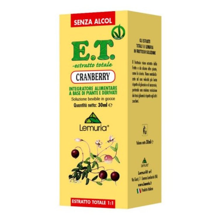 Lemuria Cranberry ET Integratore per Vie Urinarie 30ml