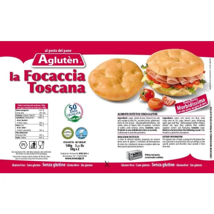 Agluten Focaccia Toscana Senza Glutine, 100g