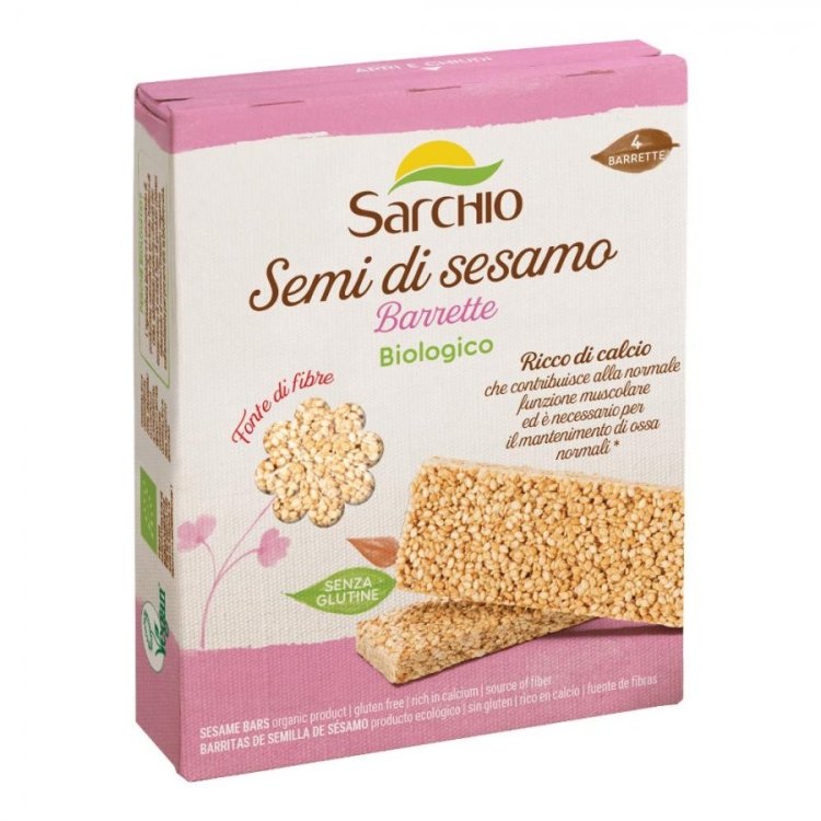 Sarchio Barrette Semi di Sesamo Senza Glutine Ricco di Calcio 80g