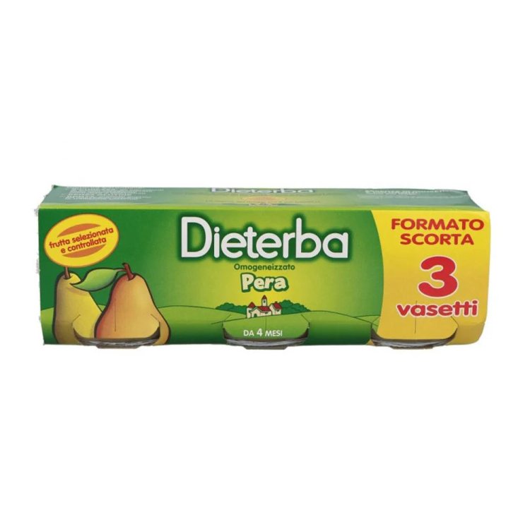 Dieterba Omogeneizzato Pera dal 4&deg; Mese, 3 Vasetti da 80g