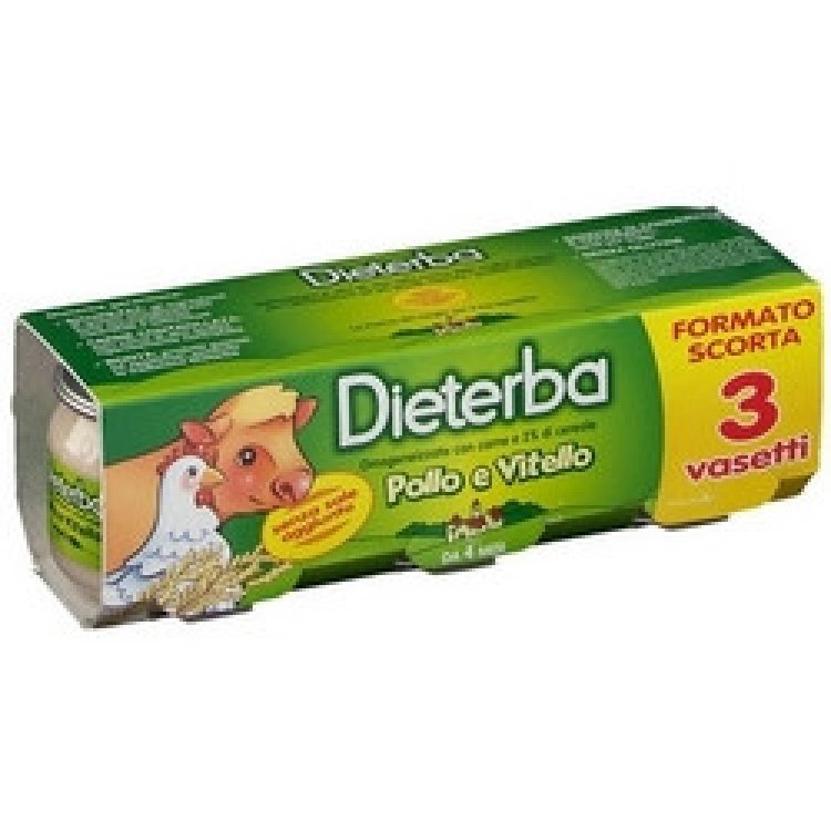 Dieterba Omogeneizzato Vitello e Pollo Dal 4&deg; Mese 3x80g