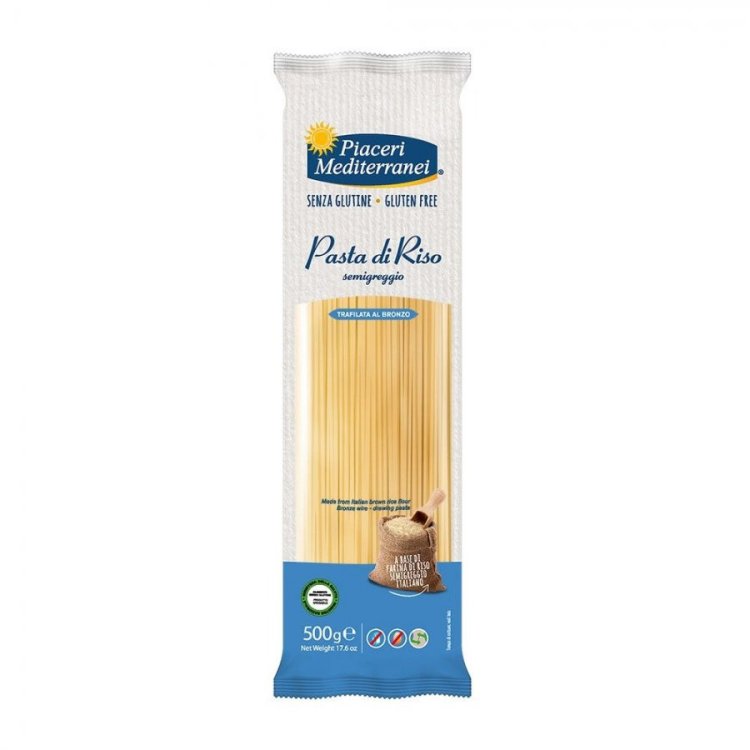 Piaceri Mediterranei Spaghetti di Riso Semigreggio Senza Glutine 500g