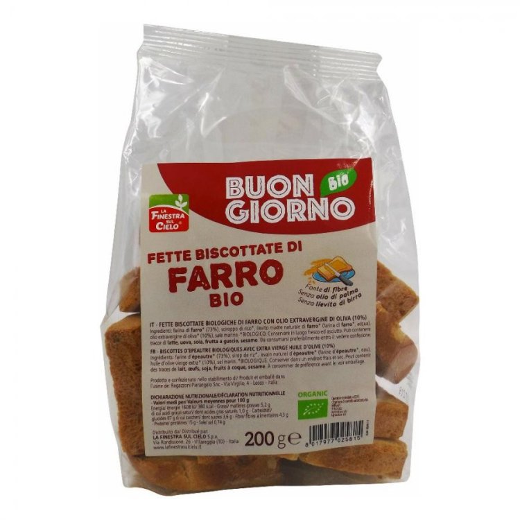 Barnhouse Fette Biscottate di Farro Bio Senza Lievito 200 g Barnhouse Fette Biscottate di Farro Bio Senza Lievito 200 g