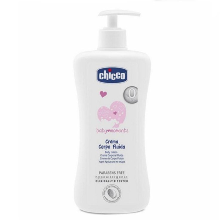 Chicco Baby Moments Crema Corpo Fluida Ipoallergenica con Latte di Mandorle 500ml