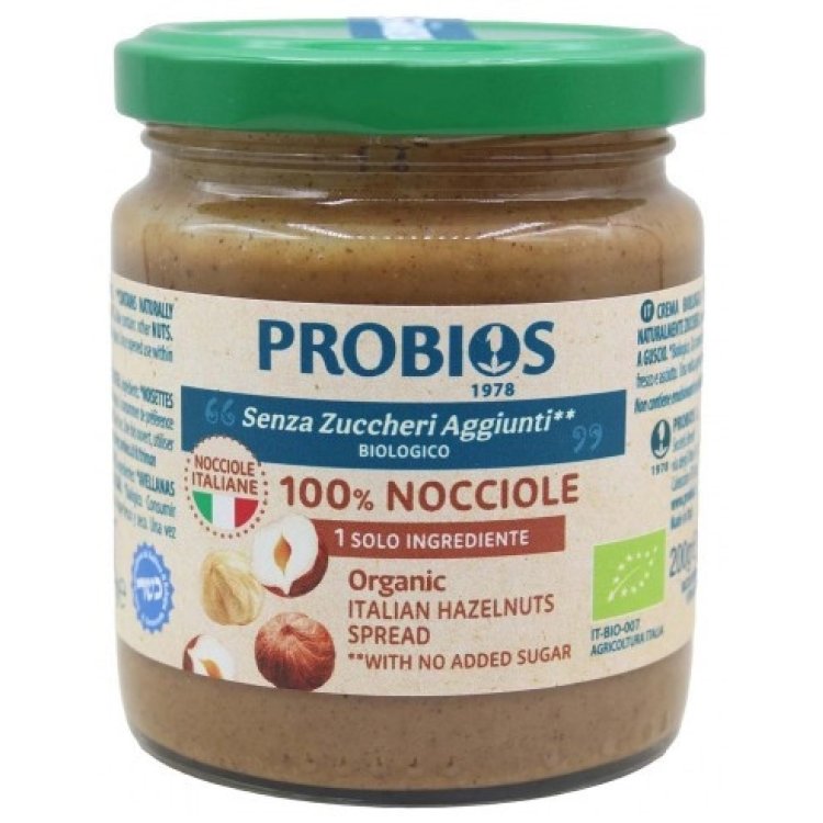 Probios Crema 100% Nocciole Italiane Bio Vegan Senza Glutine 200g