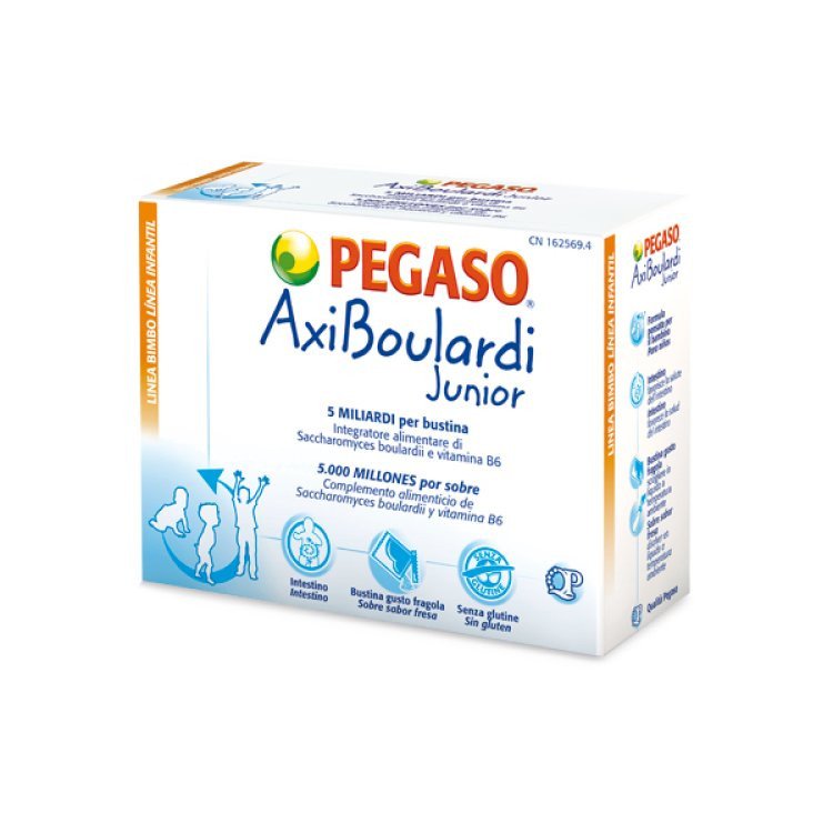 Pegaso AxiBoulardi Junior Integratore Saccharomyces Boulardii per Flora Batterica 14 Bustine