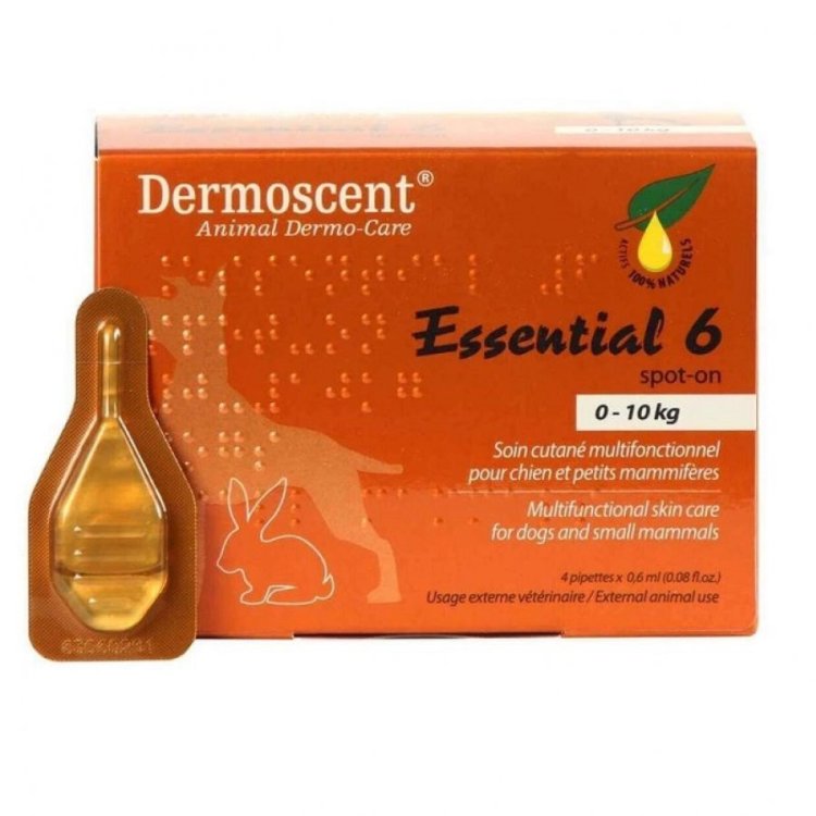 Essential 6 Spot On Cani 0-10 Kg Trattamento Cutaneo 4 Pipette
