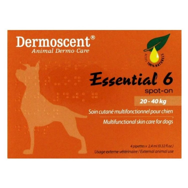 Essential 6 Spot On Cane 20-40 Kg Trattamento Multifunzionale 4 Pipette