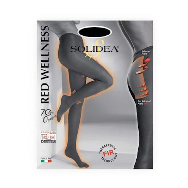 Solidea Red Wellness 70 Opaque Collant Nero Taglia 4 L, compressione graduata