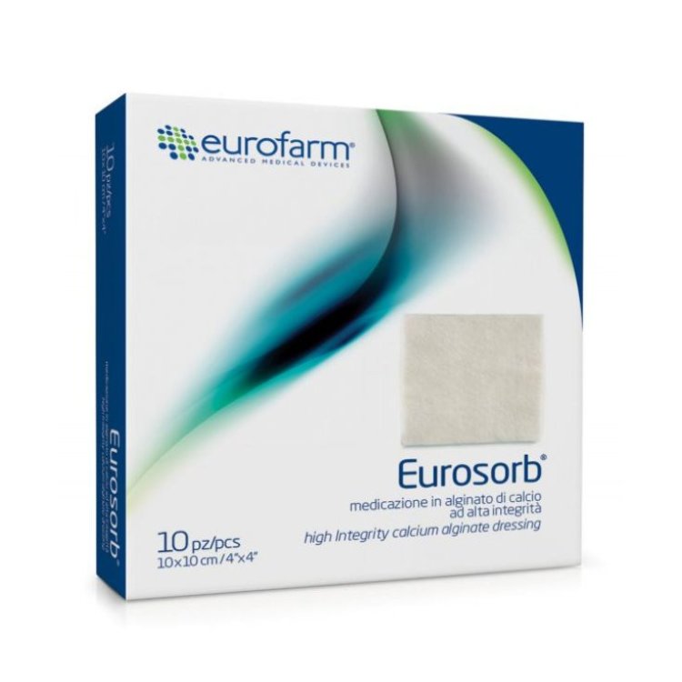 Eurofarm Eurosorb Medicazione Alginato 5x5cm, 10 Pezzi