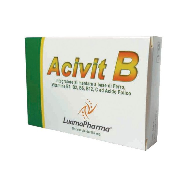 Luama Pharma Acivit B Integratore di Vitamine B per Energia 30 Capsule Luama Pharma Acivit B Integratore di Vitamine B per Energia 30 Capsule