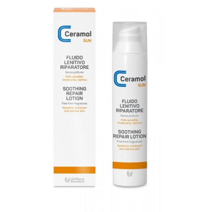Ceramol Sun Fluido Lenitivo Riparatore Barriera Pelli Sensibili 100ml
