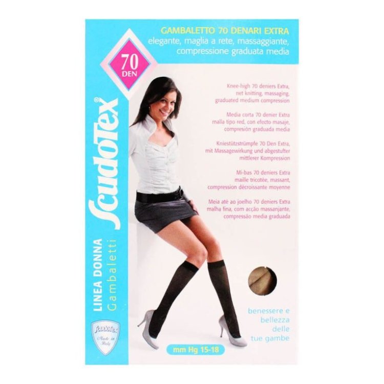 Scudotex Gambaletto 70 Den Open Toe Natura Taglia 3