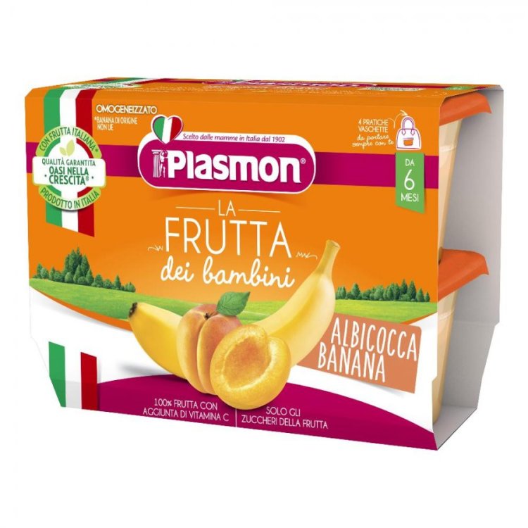 Plasmon Sapori di Natura Omogeneizzato Albicocca e Banana 4x100g