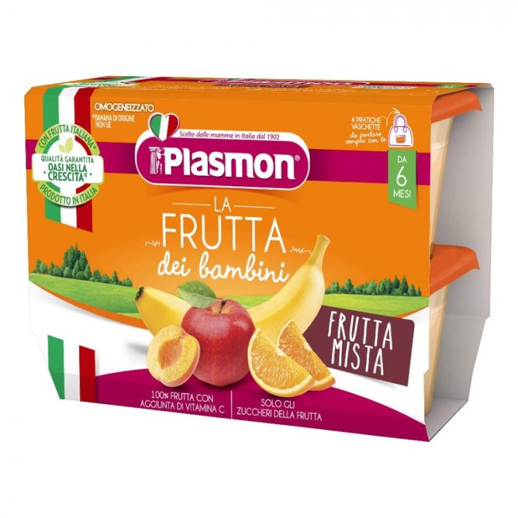 Plasmon Sapori di Natura Frutta Mista Omogeneizzato per Neonati 4x100 g