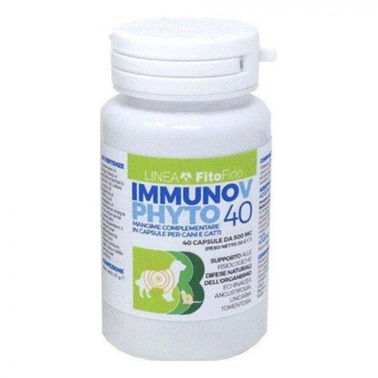 Immunovet Immunov Mangime Complementare Supporto Immunitario Cani Gatti 40 Capsule