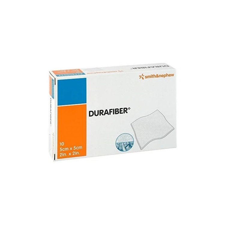 Smith & Nephew Durafiber Medicazione Sterile 5x5cm per Ferite - 10 Pezzi
