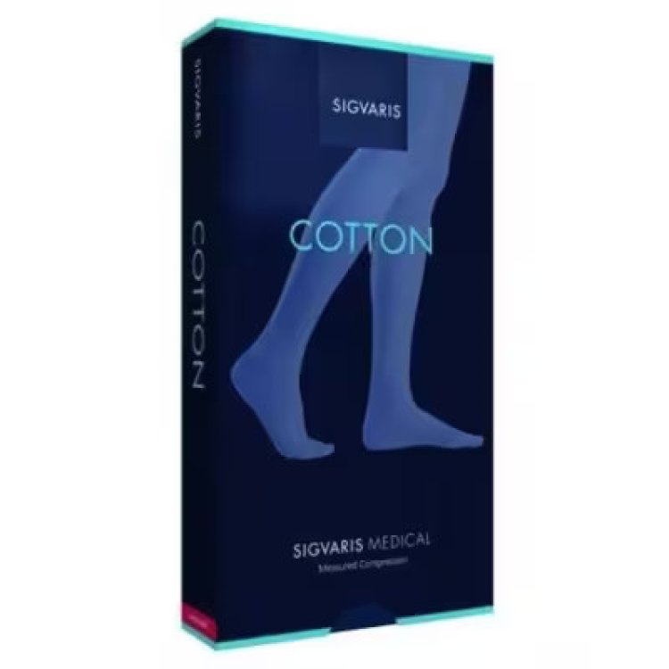 Sigvaris Cotton Gambaletto Compressivo Punta Aperta Naturale Taglia S