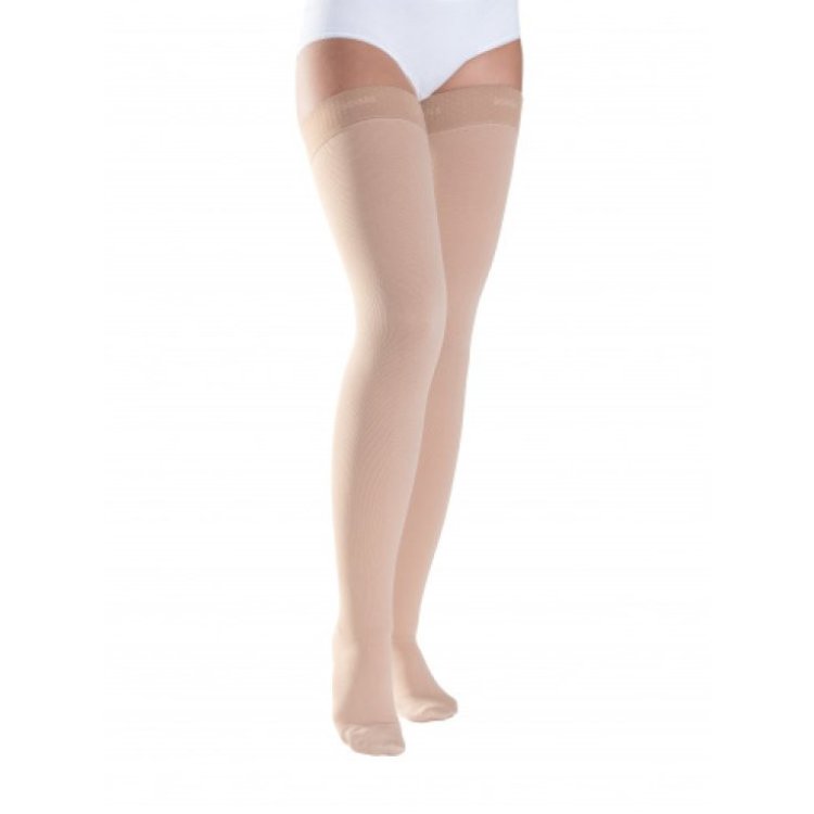 Sigvaris Cotton 2 Calze Autoreggenti Punta Aperta Nature Taglia S