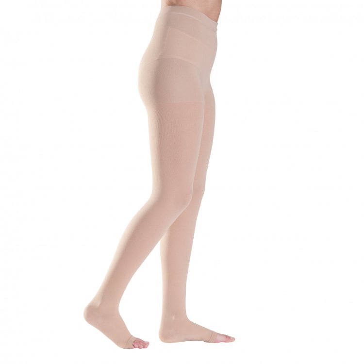 Sigvaris Cotton Calze Autoreggenti Punta Aperta Naturale Compressione 2 Taglia L