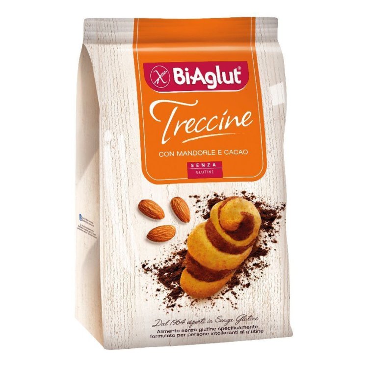 BiAglut Treccine con Mandorle e Cacao Biscotti Senza Glutine 200G