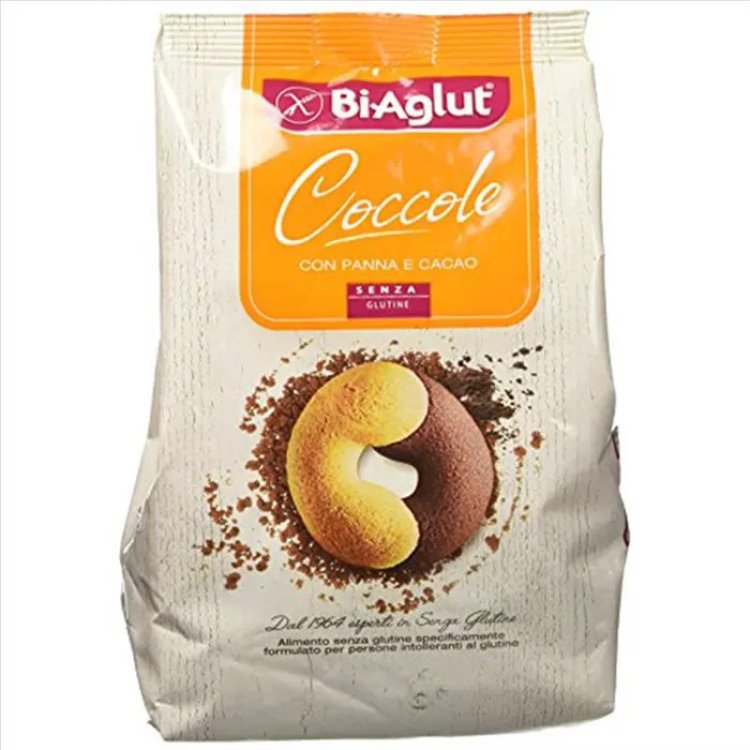 BiAglut Coccole Biscotti con Panna e Cacao Senza Glutine 200 g BiAglut Coccole Biscotti con Panna e Cacao Senza Glutine 200 g