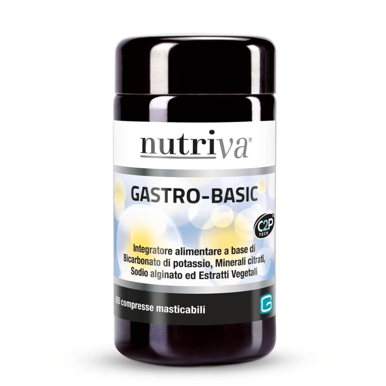 Nutriva Gastro Basic Integratore Digestivo Vegano per Iperacidità 60 Compresse Nutriva Gastro Basic Integratore Digestivo Vegano per Iperacidità 60 Compresse