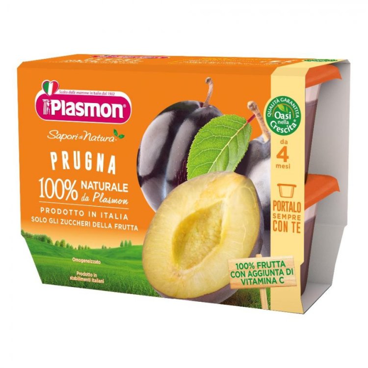 Plasmon Sapori di Natura Omogeneizzato Prugna Dal 4&deg; Mese 4x100g