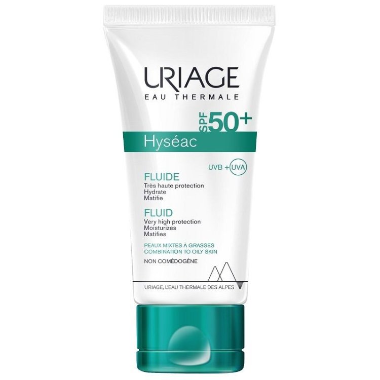 Uriage Hyseac Fluido Solare Viso SPF50+ per Pelli Miste e Grasse 50ml