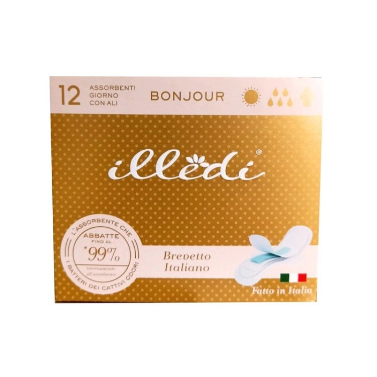 Illedi Bonjour Assorbenti Giorno con Ali Antimicrobici 10 Pezzi Illedi Bonjour Assorbenti Giorno con Ali Antimicrobici 10 Pezzi
