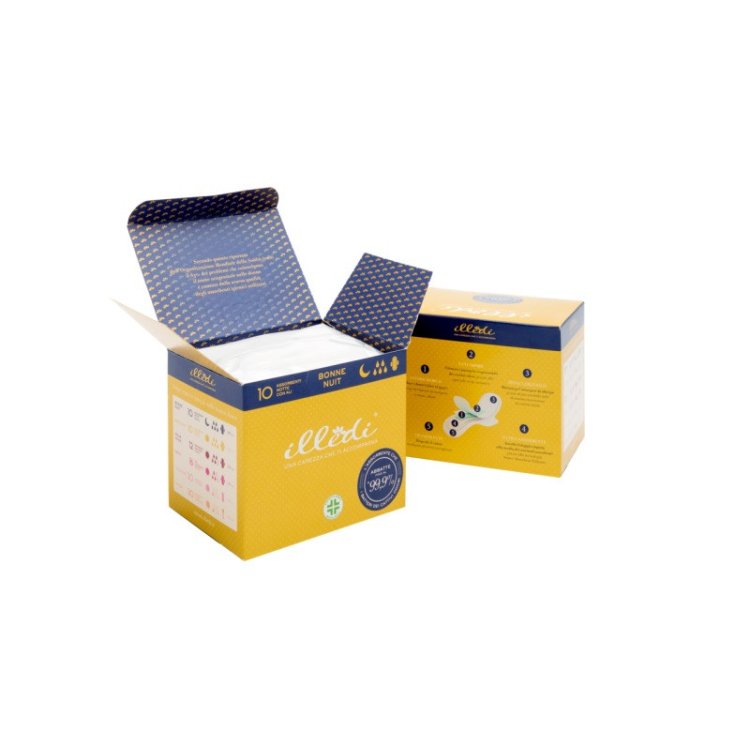 Illedi Bonne Nuit Assorbenti Notte con Ali 10 Pezzi Illedi Bonne Nuit Assorbenti Notte con Ali 10 Pezzi