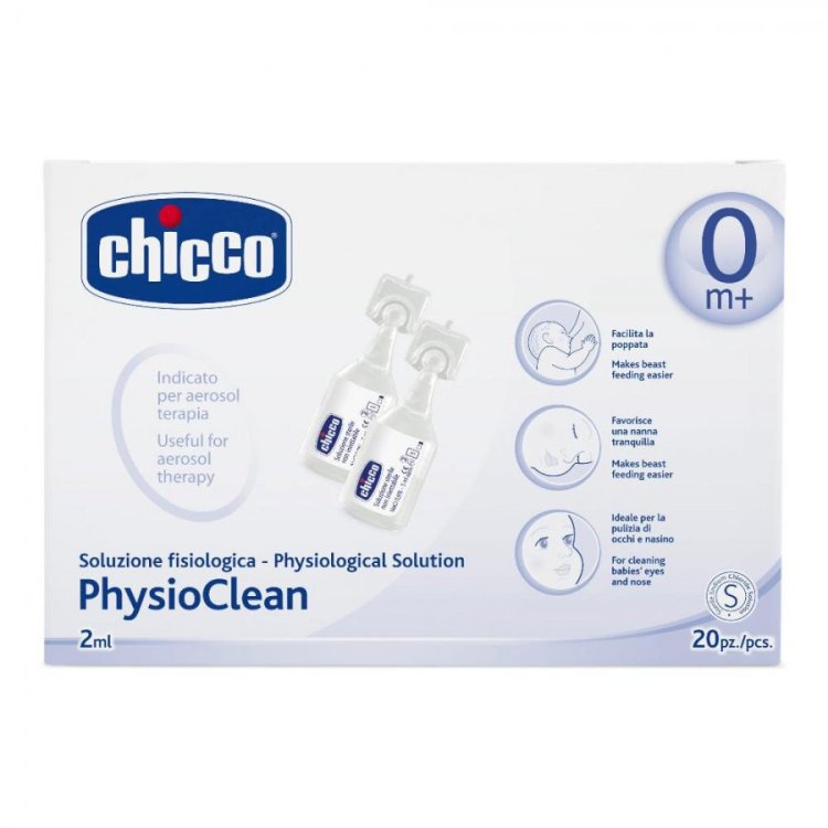Chicco Physioclean Soluzione Fisiologica per Naso e Occhi 20 Flaconcini