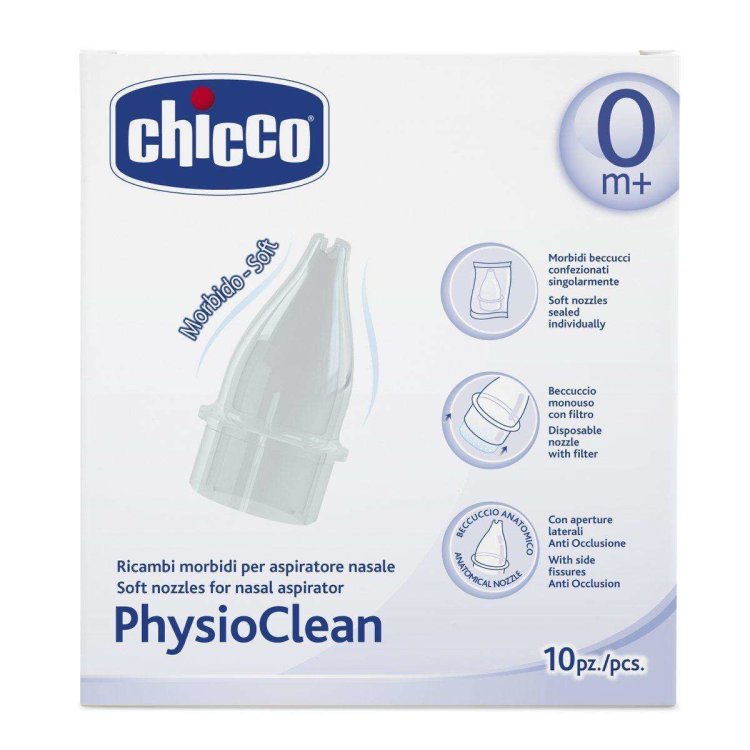 Chicco PhysioClean Ricambi Morbidi Aspiratore Nasale 10 Pezzi
