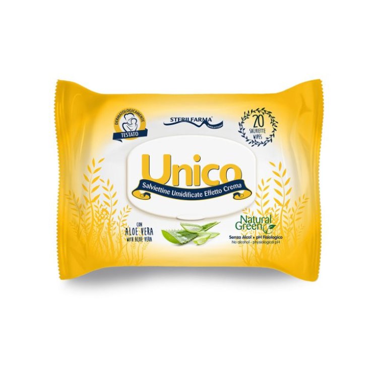 Sterilfarma Unico Salviettine Umidificate per Bambino Aloe Vera Effetto Crema 20pz
