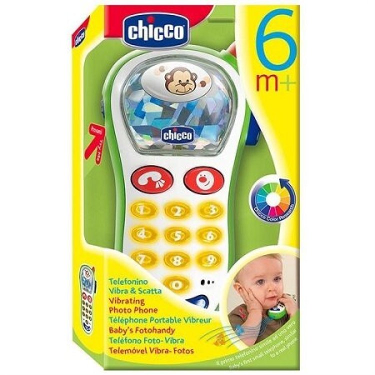Chicco Telefonino Vibra e Scatta: Giocattolo interattivo per bambini