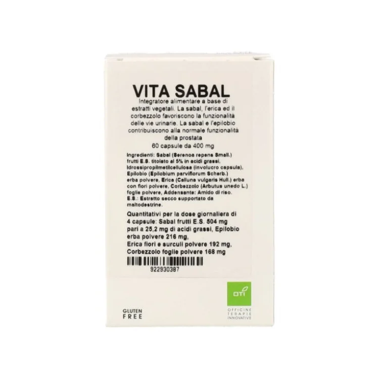 Oti Vita Sabal Integratore Vie Urinarie e Prostata 60 Capsule Oti Vita Sabal Integratore Vie Urinarie e Prostata 60 Capsule