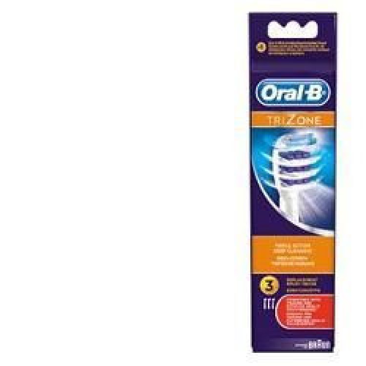 Oral-B TriZone EB30/3 Testine di Ricambio per Pulizia Profonda, 3 Pezzi