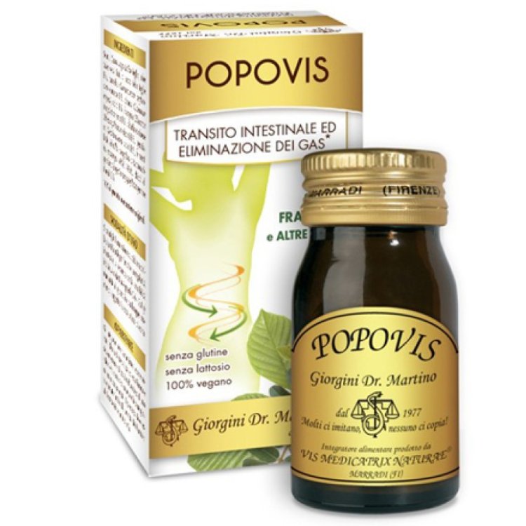 Dr. Giorgini Popovis Integratore per Meteorismo e Flatulenza, 60 Pastiglie