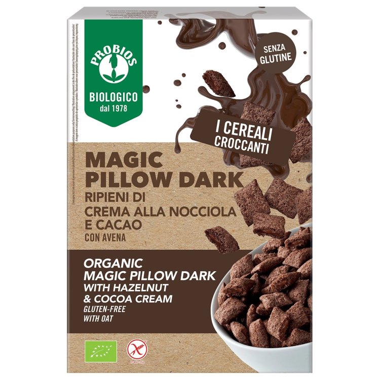 Probios Magic Pillow Dark Cereali Senza Glutine Ripieni Crema Cacao 375g
